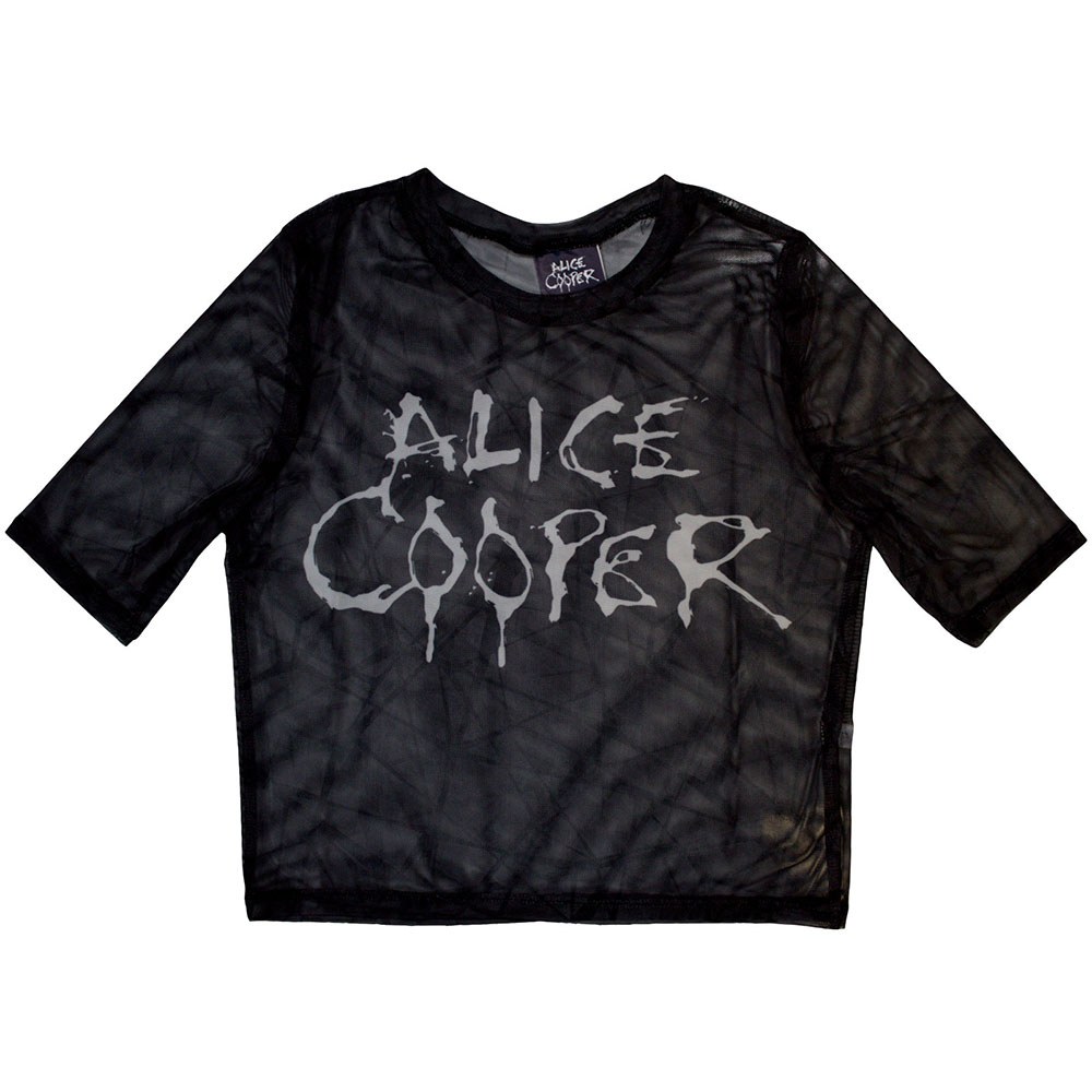Alice Cooper - Dripping Logo Crop top - Zwart